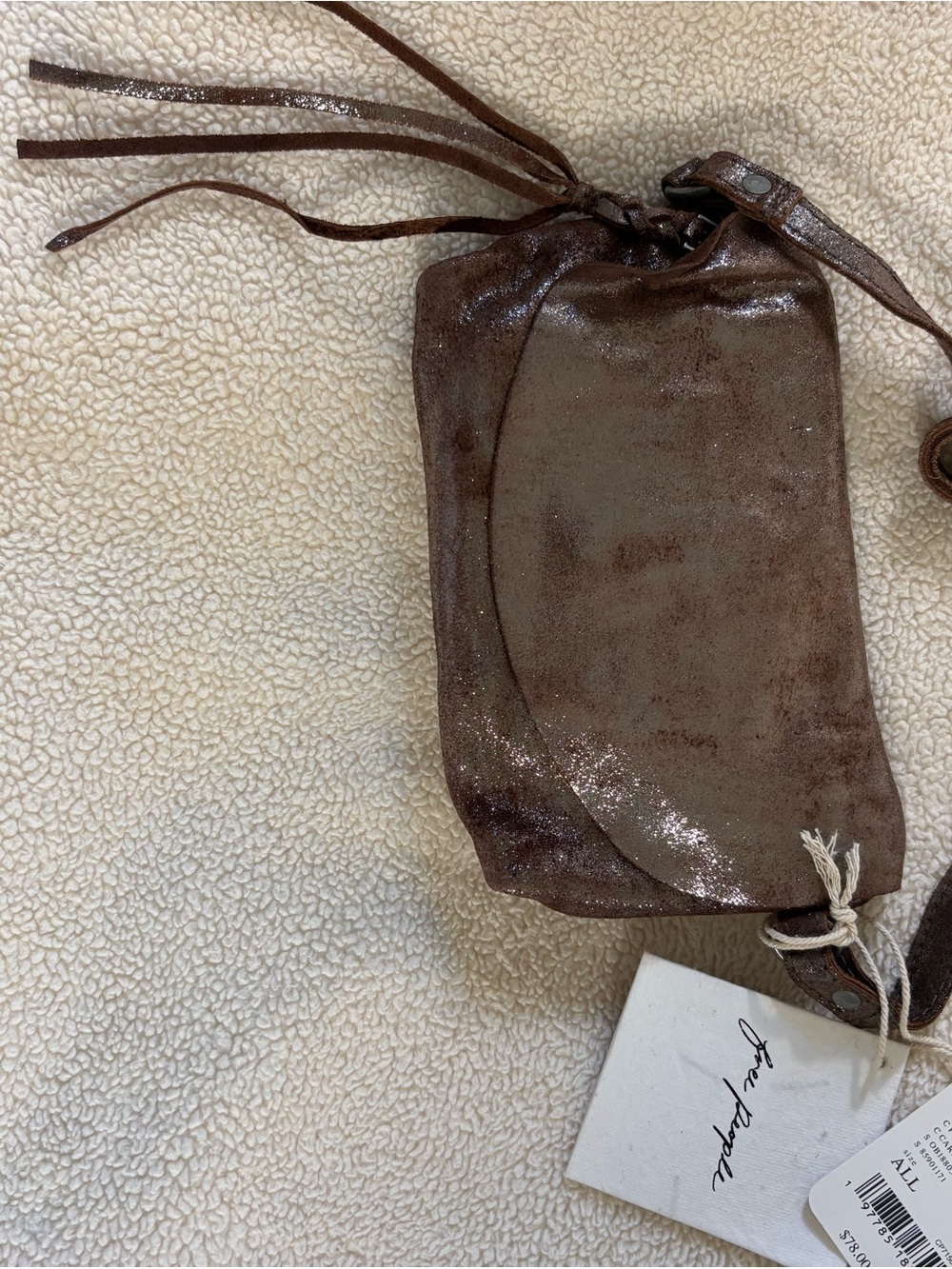 Free People Metallic Brown Leather Crossbody with Tassel - Picture 2 of 5